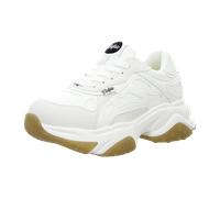 Buffalo Low Sneaker Taifun Low Top Weiß White Textil/synthetik Mit Perfect Fit Memory Foam für Damen - 38