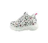 Buffalo Damen Low Sneaker CLD Corin 1636110 Weiß Graffiti Kunstlede... 40