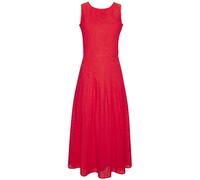 Spitzenkleid BUFFALO, Damen, Gr. 38, N-Gr, rot, Web, Obermaterial: 100% Baumwolle. Futter: 100% Viskose, unifarben, figurumspielend knöchelfrei, Rundhals, Kleider, in Maxilänge, Eyelet, modische Lochs