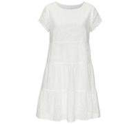 Spitzenkleid BUFFALO, Damen, Gr. 44, N-Gr, weiß, Web, Obermaterial: 100% Baumwolle. Futter: 100% Viskose, unifarben, modisch, figurumspielend ca. Mitte Oberschenkel, Rundhals, Kurzarm, Kleider (136068