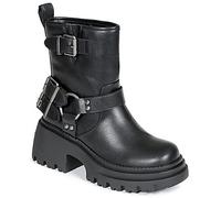 Buffalo Bravr Biker Damenschuhe Stiefel Reißverschluss Schwarz Freizeit, Schuhgröße:40 EU