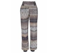 Strandhose BUFFALO, Damen, Gr. 34, N-Gr, bunt (bedruckt), Jersey, Obermaterial: 100% Viskose, animal-print, bedruckt, figurumspielend bodenlang, Hosen Strandhose, mit Alloverdruck und Taschen, Jerseyh