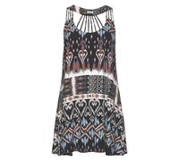 Buffalo Strandkleid mit besonderem Trägerdesign, schwarz-bedruckt