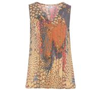 Strandtop BUFFALO, Damen, Gr. 36/38, bunt (animal bedruckt), Jersey, Obermaterial: 100% Viskose, bedruckt, figurumspielend hüftlang, tiefer V-Ausschnitt, Tops Strandtop, mit Animalprint, sommerliches 