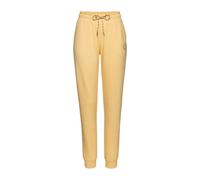 Sweathose BUFFALO, Damen, Gr. 40/42, N-Gr, gelb, Sweatware, Obermaterial: 60% Baumwolle, 40% Polyester, unifarben, bedruckt, modisch, bequem lang, Hosen, Loungehose mit seitlichen Taschen und kleinem 