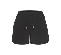 Sweatshorts BUFFALO, Damen, Gr. 36/38, N-Gr, schwarz, Sweatware, Obermaterial: 60% Baumwolle, 40% Polyester, bestickt, unifarben, bequem kurz, Hosen, mit kleiner Logostickerei (77693432-36) schwarz