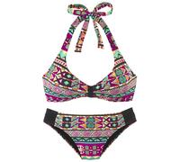 BUFFALO Triangel-Bikini Damen pink bedruckt Gr.40 Cup A/B