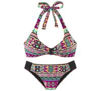 BUFFALO Triangel-Bikini Damen pink bedruckt Gr.42 Cup C/D