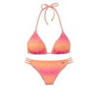 Triangel-Bikini BUFFALO, Damen, Gr. 38, Cup C/D, pink (pink, orange), Polyester, Recycling-Polyamid, Bikini-Sets, mit Farbverlauf (46707635-38) pink, orange