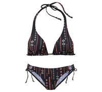 BUFFALO Triangel-Bikini Damen schwarz-bedruckt Gr.40 Cup A/B
