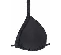Triangel-Bikini BUFFALO Gr. 38, Cup C/D, schwarz, Damen, Polyamid, Flechtoptik, Bikini-Sets, mit geflochtenen Details (42878127-38) schwarz