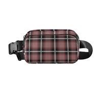 Buffalo Umhängetasche mit niedlichem Karomuster, für Damen und Herren, kleine Bauchtasche mit verstellbarem Riemen für Workout, Laufen, Wandern, Buffalo Plaid, 1 size