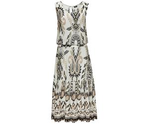 BUFFALO Volantkleid Damen sand-khaki bedruckt Gr.40