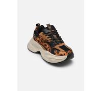 Plateausneaker BUFFALO "YUNO", Damen, Gr. 37, leo, schwarz, Lederimitat, Textil, Schuhe Plateausneaker, Chunky-Sneaker in Leo-Optik, Leichtgewicht (32874102-37) leo, schwarz