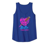 Buffy The Vampire Slayer Buntes Abgestecktes Herz Tank Top, Damen, Königsblau, L
