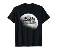 Buffy The Vampire Slayer Distressed Full Moon Title Logo T-Shirt