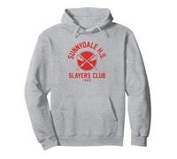 Buffy The Vampire Slayer Sunnydale Slayers Club TV Show Pullover Hoodie, Unisex für Erwachsene, Grau Meliert, M