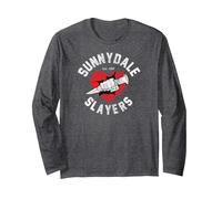 Buffy The Vampire Slayer Sunnydale Slayers-Logo Langarmshirt, Unisex für Erwachsene, Anthrazit Meliert, L