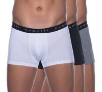 Bugatti 3-er Set Trunks Weiß, Schwarz & Grau