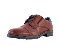 bugatti Herren Derby-Schnürschuh mit verstärkter Sohle für einen maskulinen Look Schnürer, Cognac, 44 EU Weit