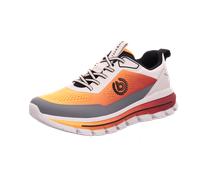 Sneaker BUGATTI "bugatti Sneaker Textil", Herren, Gr. 44, weiß, orange, Textil, Schuhe Sneaker (89502265-44) weiß, orange