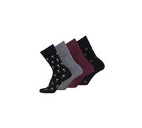 bugatti 4er Box Socken für Herren- Hochwertige Geschenkbox aus Metall - farbmix 43-46