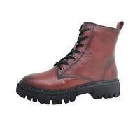 BAGATT TT Damen Schnürstiefeletten/Combat Boots LILO Rot Glattleder, Größe:39, Farbauswahl:rot