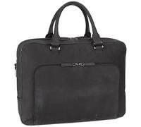bugatti Luca Aktentasche Leder 39 cm Laptopfach schwarz