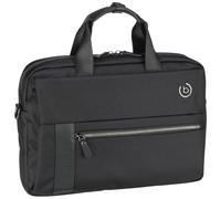 bugatti Nero, Herren-Businesstasche mit Lederakzenten, Laptoptasche 15", Aktentasche, schwarz