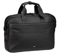 Bugatti Fashion Aktentasche Rico mit Laptopfach 15" 40 cm Lederimitat Schwarz