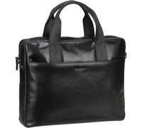 bugatti Romano Aktentasche mit einem 13" Laptopfach aus hochwertigem Leder in Schwarz