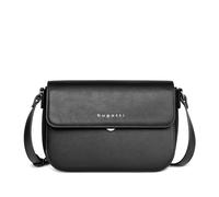 bugatti Almata Damen Schultertasche M, Umhängetasche, Handtasche aus Kunstleder, schwarz