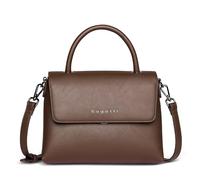 Bugatti Henkeltasche Almata Damen – 2-in-1 mit Kosmetiketui, Kunstleder Braun, 23×16×8 cm