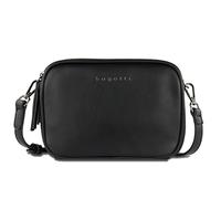 bugatti Almata kleine Schultertasche Damen, Umhängetasche aus hochwertigem Kunstleder, schwarz