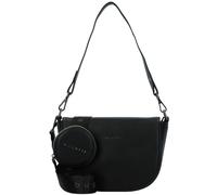bugatti Almata Schultertasche für Damen, Umhängetasche aus hochwertigem Kunstleder, schwarz