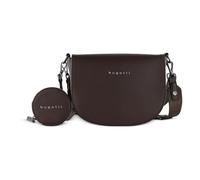 bugatti Almata Schultertasche für Damen, Umhängetasche aus hochwertigem Kunstleder, braun