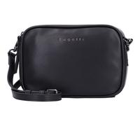 Bugatti Schultertasche Almata Damen – kleine Umhängetasche aus hochwertigem Kunstleder, schwarz