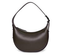 bugatti Amelie Schultertasche S für Damen, kleine Halfmoon-Bag aus Kunstleder in braun