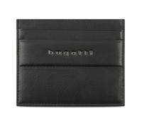 bugatti Nome Kartenetui aus Kalbleder, Kreditkartenetui mit RFID-Schutz, Schwarz