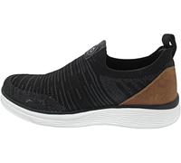 bugatti Bequeme Schnürschuh Memory Foam Elegante Casual Easy Fit Sneaker aus Austauschbaren Einlegesohlen, Black Cognac, 40 EU