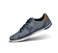bugatti Bequeme Schnürschuh Memory Foam Elegante Casual Easy Fit Sneaker aus Austauschbaren Einlegesohlen, Dunkelblau, 42 EU