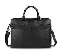 Bugatti Aktentasche Black Magic – Leder, 17" Laptopfach, Schwarz, Herren