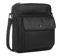 Bugatti Umhängetasche Black Magic Leder 22 cm Schwarz mit Vortasche Herren