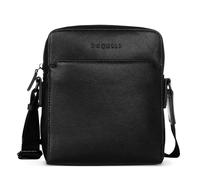 bugatti Black Schultertasche aus Leder, praktische Umhängetasche für Business & Alltag, schwarz