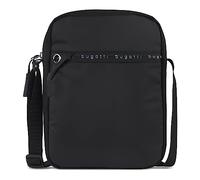 bugatti Blanc DeLight Schultertasche Herren, Umhängetasche aus Tarpaulin & Nylon, schwarz