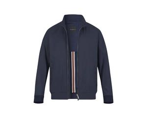 bugatti Blouson Herren Stehkragen Mikrofaser blau, 52 (L)
