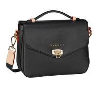 bugatti Ella Classic Bag für Damen, Umhängetasche aus Kunstleder, Henkeltasche, schwarz