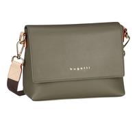 bugatti Ella Schultertasche für Damen, Frauen-Umhängetasche aus Kunstleder in olive
