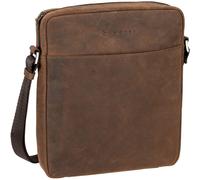 bugatti Luca kleine Schultertasche aus echtem Leder, Cross-Body Umhängetasche in braun