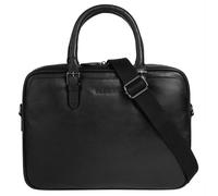 bugatti Bella Aktentasche aus Leder, Laptop-Businesstasche, Arbeitstasche 15" in schwarz